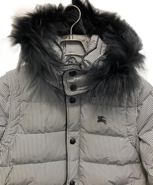 BURBERRY BLACK LABEL（バーバリーブラックレーベル）BURBERRY BLACK LABEL (バーバリーブラックレーベル) チェック ダウンジャケット ホワイト×ブラック サイズ:Mの古着・服飾アイテム