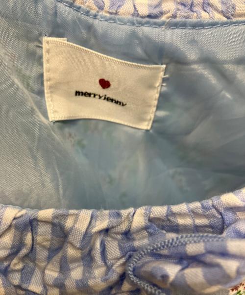 merry jenny（メリージェニー）merry jenny (メリージェニー) オフショルfrillキャミワンピース ノースリーブ・キャミソールワンピース スカイブルー サイズ:Freeの古着・服飾アイテム