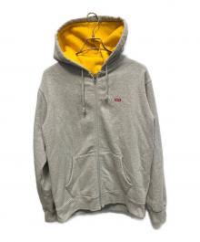 SUPREME（シュプリーム）の古着「18SS CONTRAST ZIP UP HOODED SWEATSHIRT」｜ライトグレー