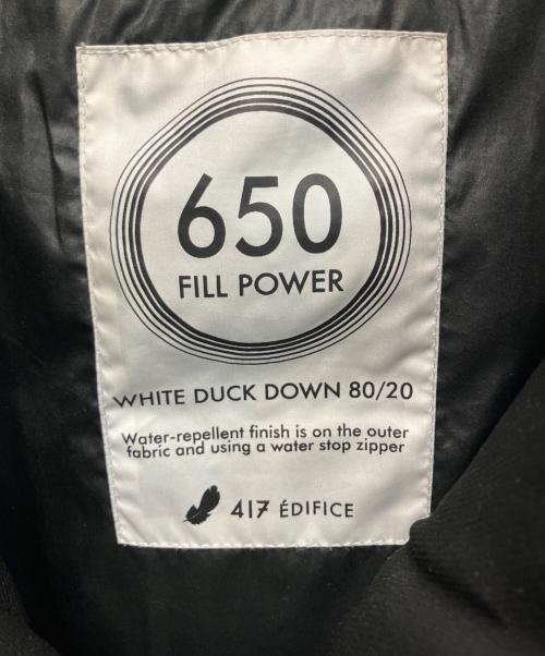 417 EDIFICE（417 エディフィス）417 EDIFICE (417 エディフィス) ダウンジャケット ブラック サイズ:Sの古着・服飾アイテム