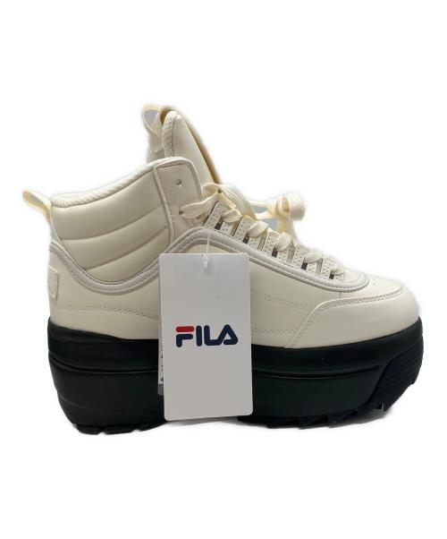 FILA（フィラ）FILA (フィラ) ディスラプターⅡウェッジミッド ベージュ サイズ:25.5cmの古着・服飾アイテム