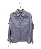 LOUIS VUITTONルイ ヴィトン）の古着「23SS Graphic Print Shirt 長袖シャツ」｜ブルー