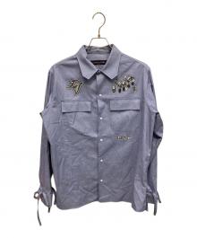 LOUIS VUITTON（ルイ ヴィトン）の古着「23SS Graphic Print Shirt 長袖シャツ」｜ブルー