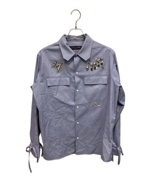 LOUIS VUITTON（ルイ ヴィトン）LOUIS VUITTON (ルイ ヴィトン) 23SS Graphic Print Shirt 長袖シャツ ブルー サイズ:Sの古着・服飾アイテム