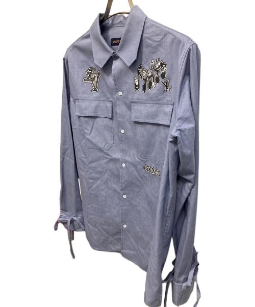 LOUIS VUITTON（ルイ ヴィトン）LOUIS VUITTON (ルイ ヴィトン) 23SS Graphic Print Shirt 長袖シャツ ブルー サイズ:Sの古着・服飾アイテム