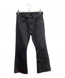 Acne studios（アクネ ストゥディオズ）の古着「Faded Black @ フレアデニムパンツ」｜ブラック