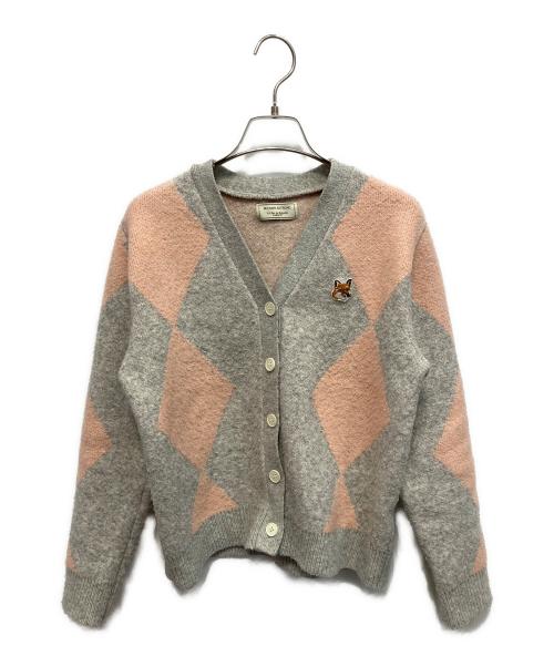 maison kitsune（メゾンキツネ）maison kitsune (メゾンキツネ) 薄手カーディガン グレー サイズ:不明の古着・服飾アイテム