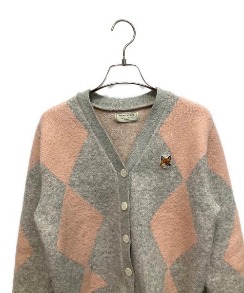 maison kitsune（メゾンキツネ）maison kitsune (メゾンキツネ) 薄手カーディガン グレー サイズ:不明の古着・服飾アイテム