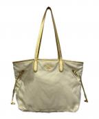 PRADAプラダ）の古着「165 ナイロントートバッグ」｜アイボリー×ゴールド