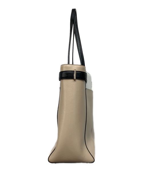 Kate Spade（ケイトスペード）Kate Spade (ケイトスペード) ステイシー カラーブロックラッフトップトート チャコールグレーの古着・服飾アイテム