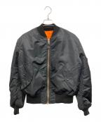 ALPHAアルファ）の古着「TALONファスナー MA-1ジャケット」｜ブラック