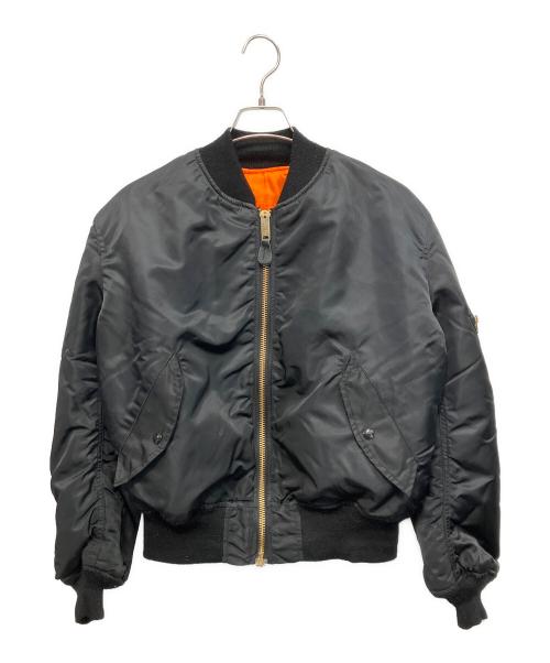 ALPHA（アルファ）ALPHA (アルファ) TALONファスナー MA-1ジャケット ブラック サイズ:Lの古着・服飾アイテム