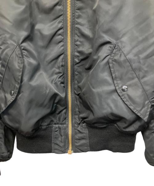 ALPHA（アルファ）ALPHA (アルファ) TALONファスナー MA-1ジャケット ブラック サイズ:Lの古着・服飾アイテム