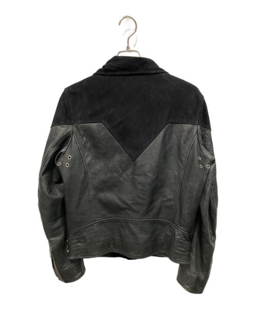 DIESEL（ディーゼル）DIESEL (ディーゼル) ダブルライダースジャケット ブラック サイズ:Lの古着・服飾アイテム