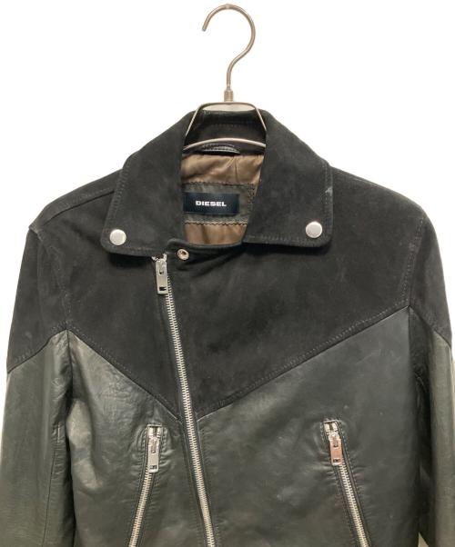 DIESEL（ディーゼル）DIESEL (ディーゼル) ダブルライダースジャケット ブラック サイズ:Lの古着・服飾アイテム