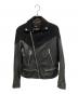 DIESEL（ディーゼル）の古着「ダブルライダースジャケット」｜ブラック