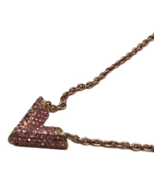 LOUIS VUITTON（ルイ ヴィトン）LOUIS VUITTON (ルイ ヴィトン) エッセンシャル V ストラス LE1105 ネックレス ピンクゴールドの古着・服飾アイテム