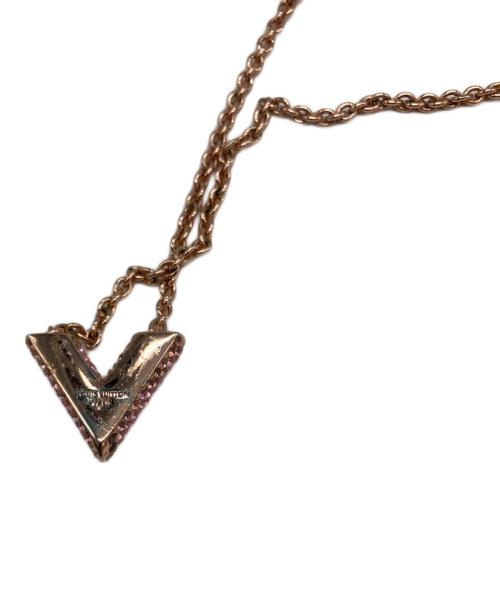LOUIS VUITTON（ルイ ヴィトン）LOUIS VUITTON (ルイ ヴィトン) エッセンシャル V ストラス LE1105 ネックレス ピンクゴールドの古着・服飾アイテム