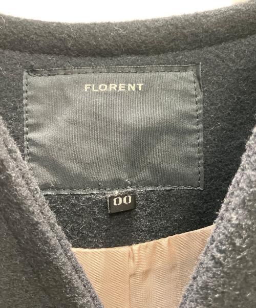 FLORENT（フローレント）FLORENT (フローレント) ノーカラージャケット ブラック サイズ:SIZE 0の古着・服飾アイテム