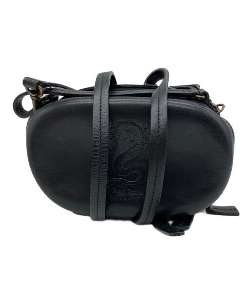 Jean Paul GAULTIER（ジャンポールゴルチェ）Jean Paul GAULTIER (ジャンポールゴルチェ) レザーラウンドショルダーバッグ ブラックの古着・服飾アイテム