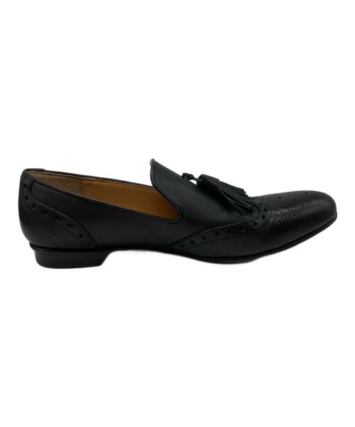 chausser（ショセ）chausser (ショセ) ウィングタッセルローファー ローファー ブラック サイズ:24.5㎝の古着・服飾アイテム