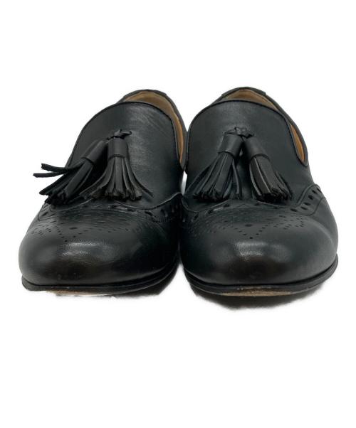 chausser（ショセ）chausser (ショセ) ウィングタッセルローファー ローファー ブラック サイズ:24.5㎝の古着・服飾アイテム