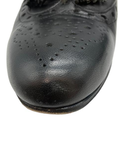 chausser（ショセ）chausser (ショセ) ウィングタッセルローファー ローファー ブラック サイズ:24.5㎝の古着・服飾アイテム