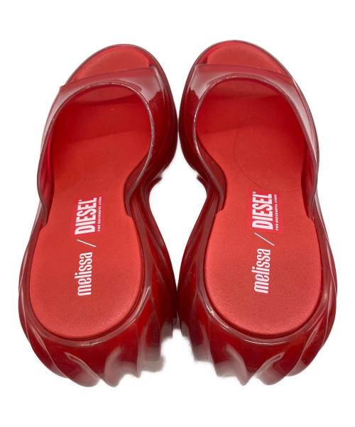 DIESEL（ディーゼル）DIESEL (ディーゼル) melissa (メリッサ) MELISSA QUANTUM PLATFORM + DIESEL AD レッド サイズ:23cmの古着・服飾アイテム