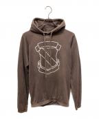 NUMBER (N)INEナンバーナイン）の古着「エンブレム プルオーバーパーカー」｜ブラウン