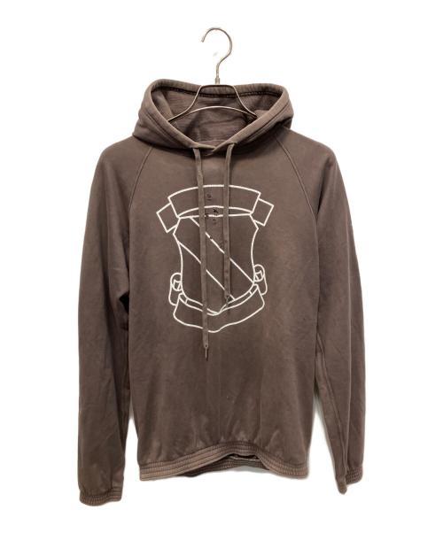 NUMBER (N)INE（ナンバーナイン）NUMBER (N)INE (ナンバーナイン) エンブレム プルオーバーパーカー ブラウン サイズ:2の古着・服飾アイテム