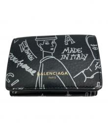 BALENCIAGA（バレンシアガ）の古着「グラフィティ コンパクトウォレット」｜ブラック