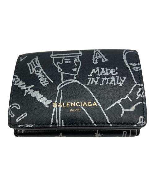 BALENCIAGA（バレンシアガ）BALENCIAGA (バレンシアガ) グラフィティ コンパクトウォレット ブラックの古着・服飾アイテム