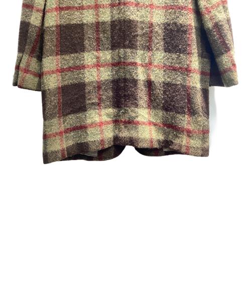 PINK HOUSE（ピンクハウス）PINK HOUSE (ピンクハウス) チェック柄ウールジャケット ブラウン サイズ:FREEの古着・服飾アイテム