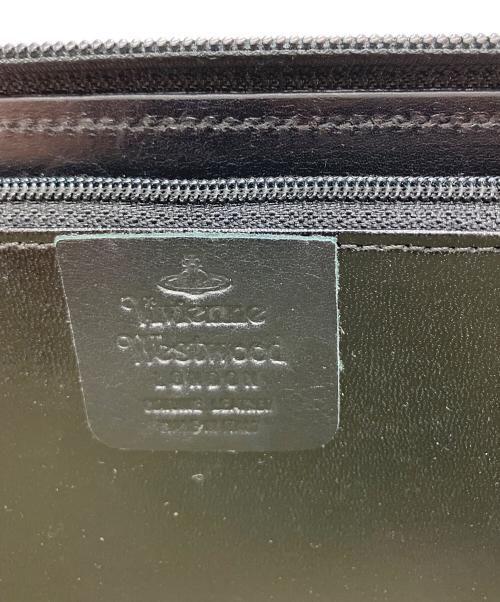 Vivienne Westwood（ヴィヴィアンウエストウッド）Vivienne Westwood (ヴィヴィアンウエストウッド) タータンチェック ラウンドファスナー 長財布 オリーブ×ピンクの古着・服飾アイテム