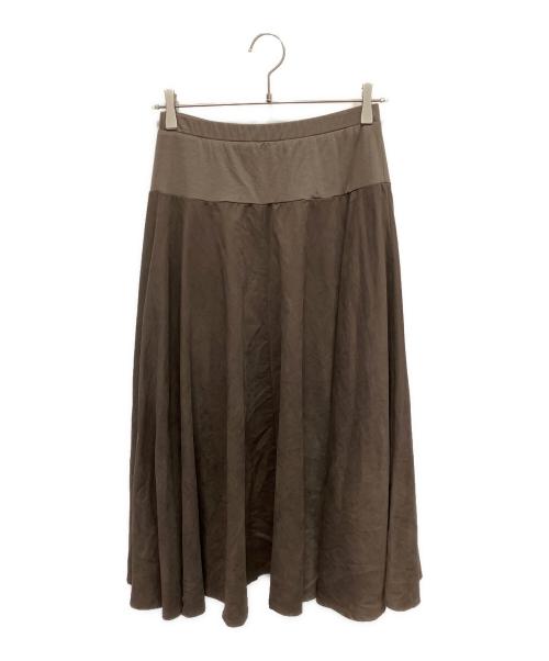 BEARDSLEY（ビアズリー）BEARDSLEY (ビアズリー) ウエストジャージースカート ブラウン サイズ:Freeの古着・服飾アイテム