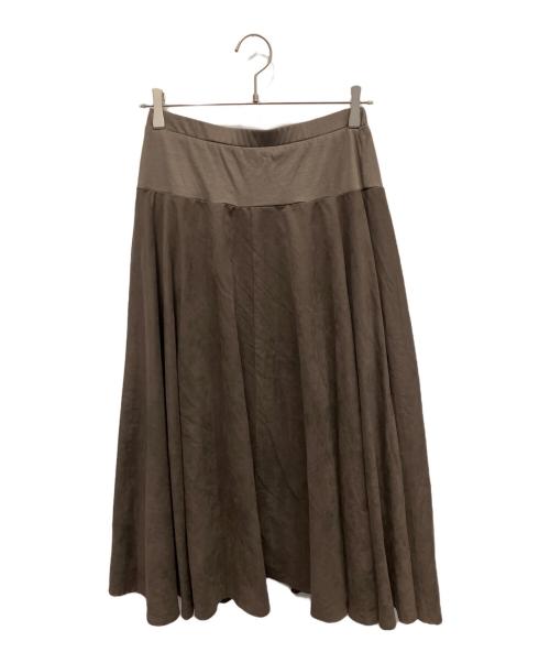 BEARDSLEY（ビアズリー）BEARDSLEY (ビアズリー) ウエストジャージースカート ブラウン サイズ:Freeの古着・服飾アイテム