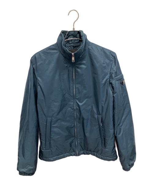 PRADA（プラダ）PRADA (プラダ) トライアングルプレートブルゾン ネイビー サイズ:46の古着・服飾アイテム