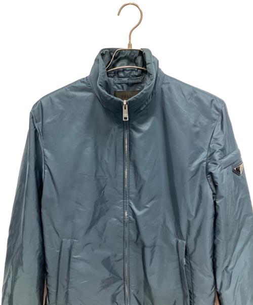 PRADA（プラダ）PRADA (プラダ) トライアングルプレートブルゾン ネイビー サイズ:46の古着・服飾アイテム