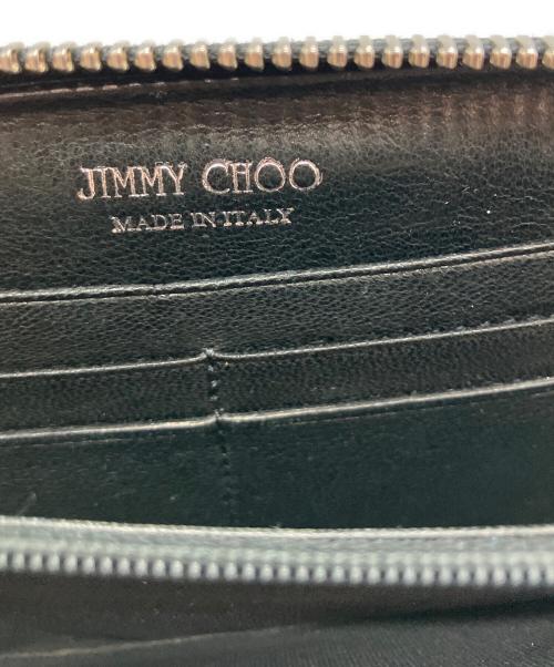 JIMMY CHOO（ジミーチュウ）JIMMY CHOO (ジミーチュウ) スタースタッズ ラウンドファスナー 00TXKN 長財布 ブラックの古着・服飾アイテム