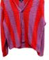 中古・古着 stussy (ステューシー) STRIPE BRUSHED 厚手カーディガン パープル×レッド サイズ:M：12000円
