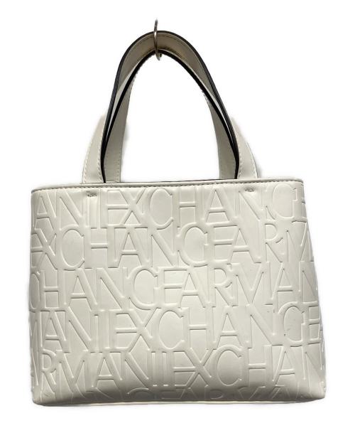 ARMANI EXCHANGE（アルマーニ エクスチェンジ）ARMANI EXCHANGE (アルマーニ エクスチェンジ) オールオーバーエンボスロゴミニトートバッグ トートバッグ ホワイトの古着・服飾アイテム