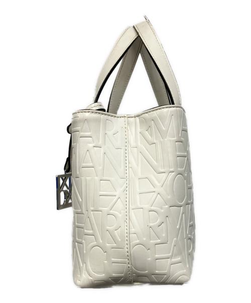 ARMANI EXCHANGE（アルマーニ エクスチェンジ）ARMANI EXCHANGE (アルマーニ エクスチェンジ) オールオーバーエンボスロゴミニトートバッグ トートバッグ ホワイトの古着・服飾アイテム