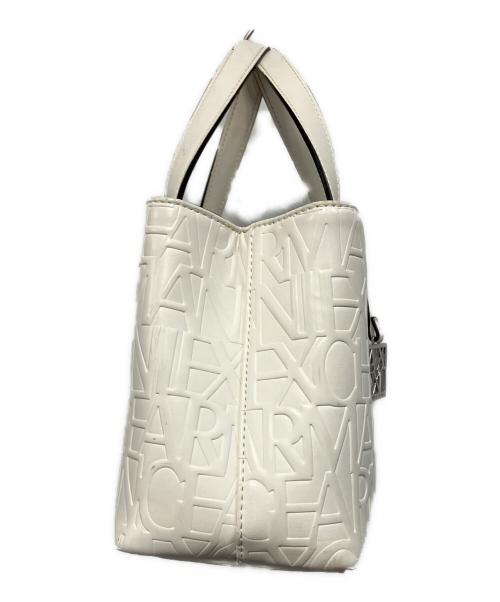 ARMANI EXCHANGE（アルマーニ エクスチェンジ）ARMANI EXCHANGE (アルマーニ エクスチェンジ) オールオーバーエンボスロゴミニトートバッグ トートバッグ ホワイトの古着・服飾アイテム