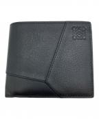 LOEWEロエベ）の古着「パズルバイフォールドコインウォレット(クラシックカーフ）062436 2つ折り財布」｜ブラック