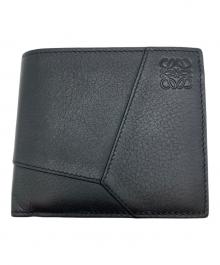 LOEWE（ロエベ）の古着「パズルバイフォールドコインウォレット(クラシックカーフ）062436 2つ折り財布」｜ブラック