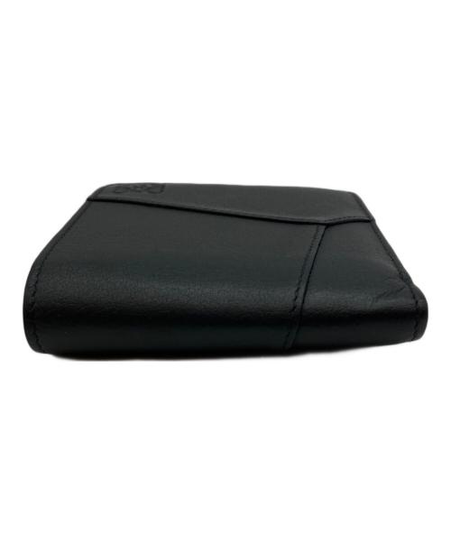 LOEWE（ロエベ）LOEWE (ロエベ) パズルバイフォールドコインウォレット(クラシックカーフ）062436 2つ折り財布 ブラックの古着・服飾アイテム