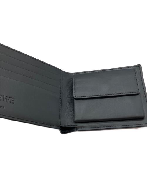 LOEWE（ロエベ）LOEWE (ロエベ) パズルバイフォールドコインウォレット(クラシックカーフ）062436 2つ折り財布 ブラックの古着・服飾アイテム