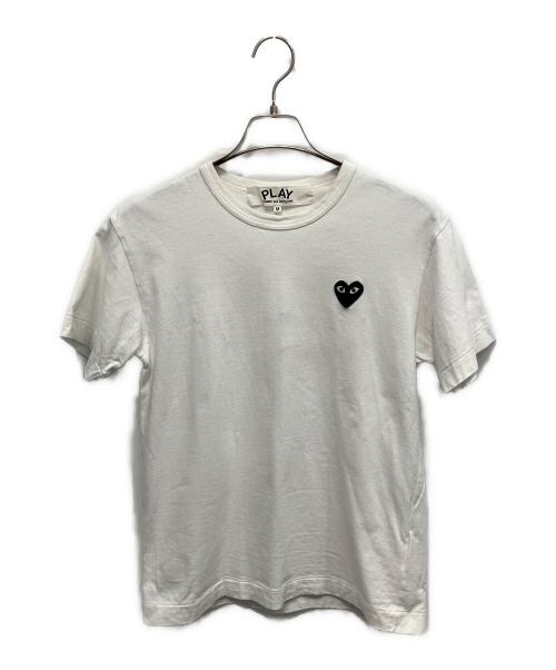 PLAY COMME des GARCONS（プレイコムデギャルソン）PLAY COMME des GARCONS (プレイコムデギャルソン) BLACK HEART 半袖カットソー ホワイト サイズ:Mの古着・服飾アイテム