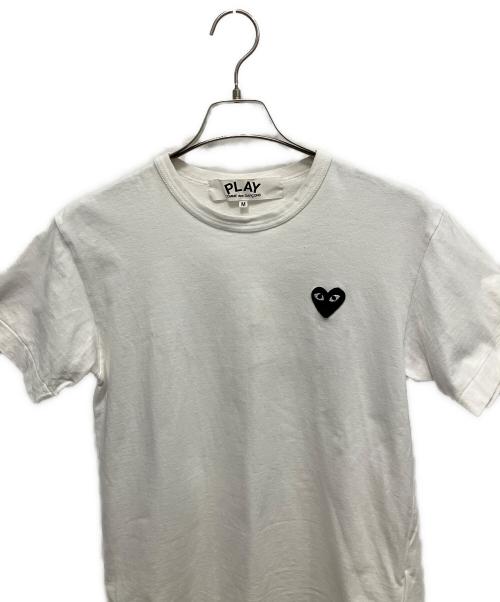PLAY COMME des GARCONS（プレイコムデギャルソン）PLAY COMME des GARCONS (プレイコムデギャルソン) BLACK HEART 半袖カットソー ホワイト サイズ:Mの古着・服飾アイテム