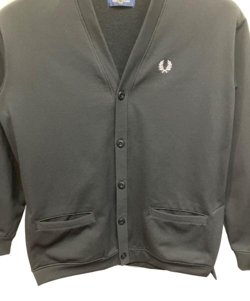 FRED PERRY（フレッドペリー）FRED PERRY (フレッドペリー) LOOPBACKCARDIGAN 厚手カーディガン ブラック サイズ:Sの古着・服飾アイテム